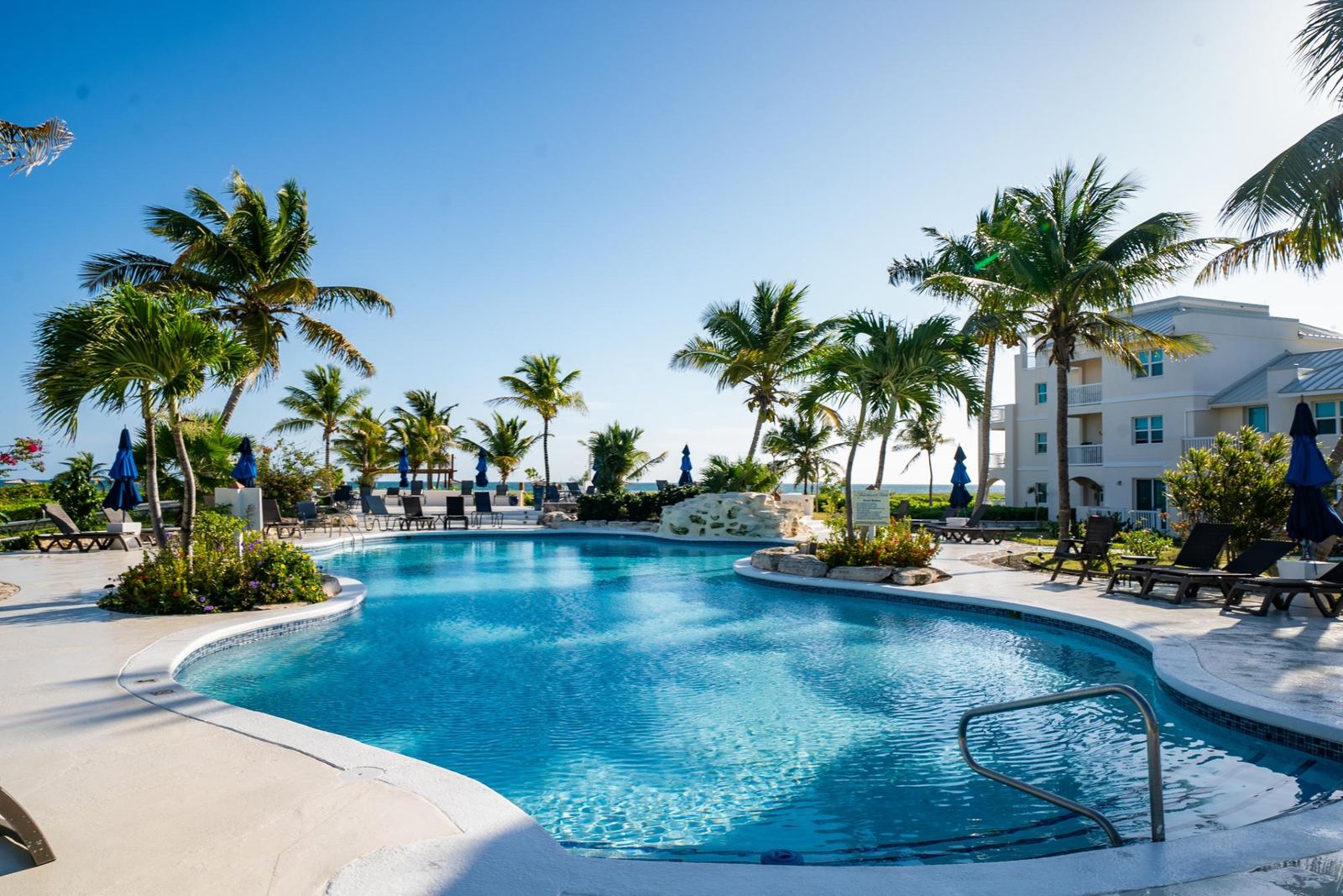 The large refurbished pool at Northwest Point Resort