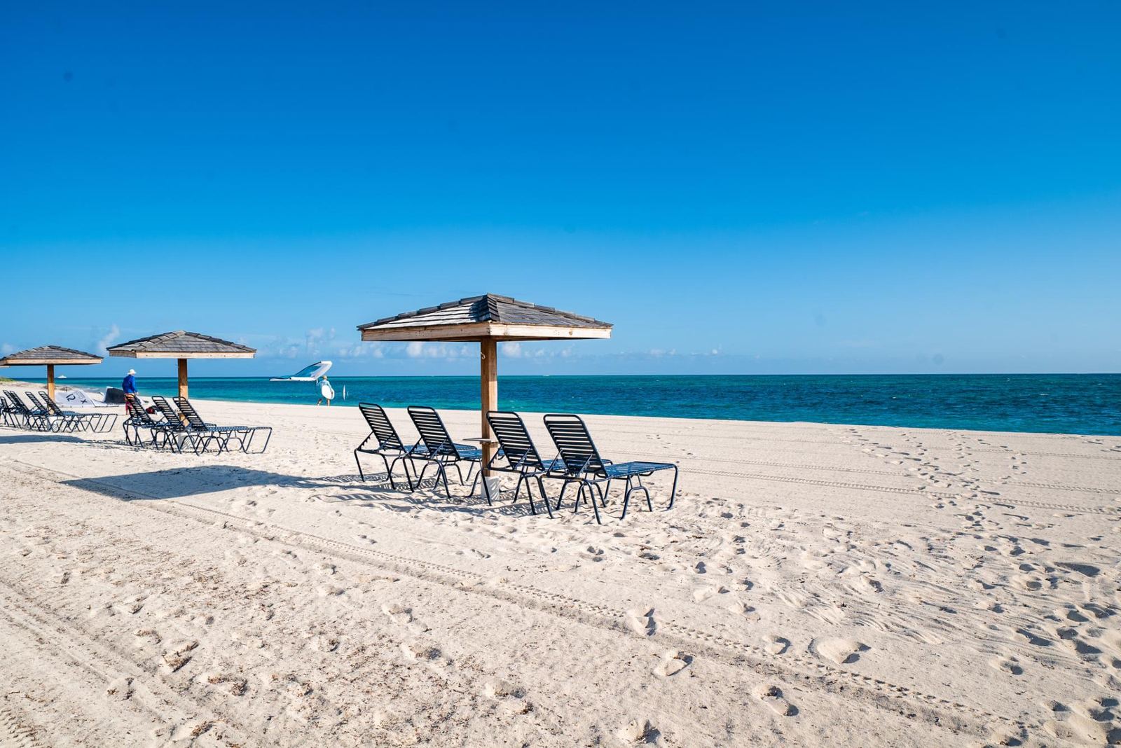 The resort's wide white sand beach